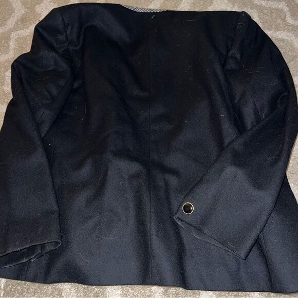 Pendleton size 12 Black Blazer with Plaid Trim - Picture 6 of 6